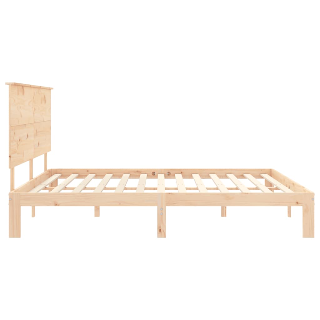 Bed Frame without Mattress 200x200 cm Solid Wood Pine