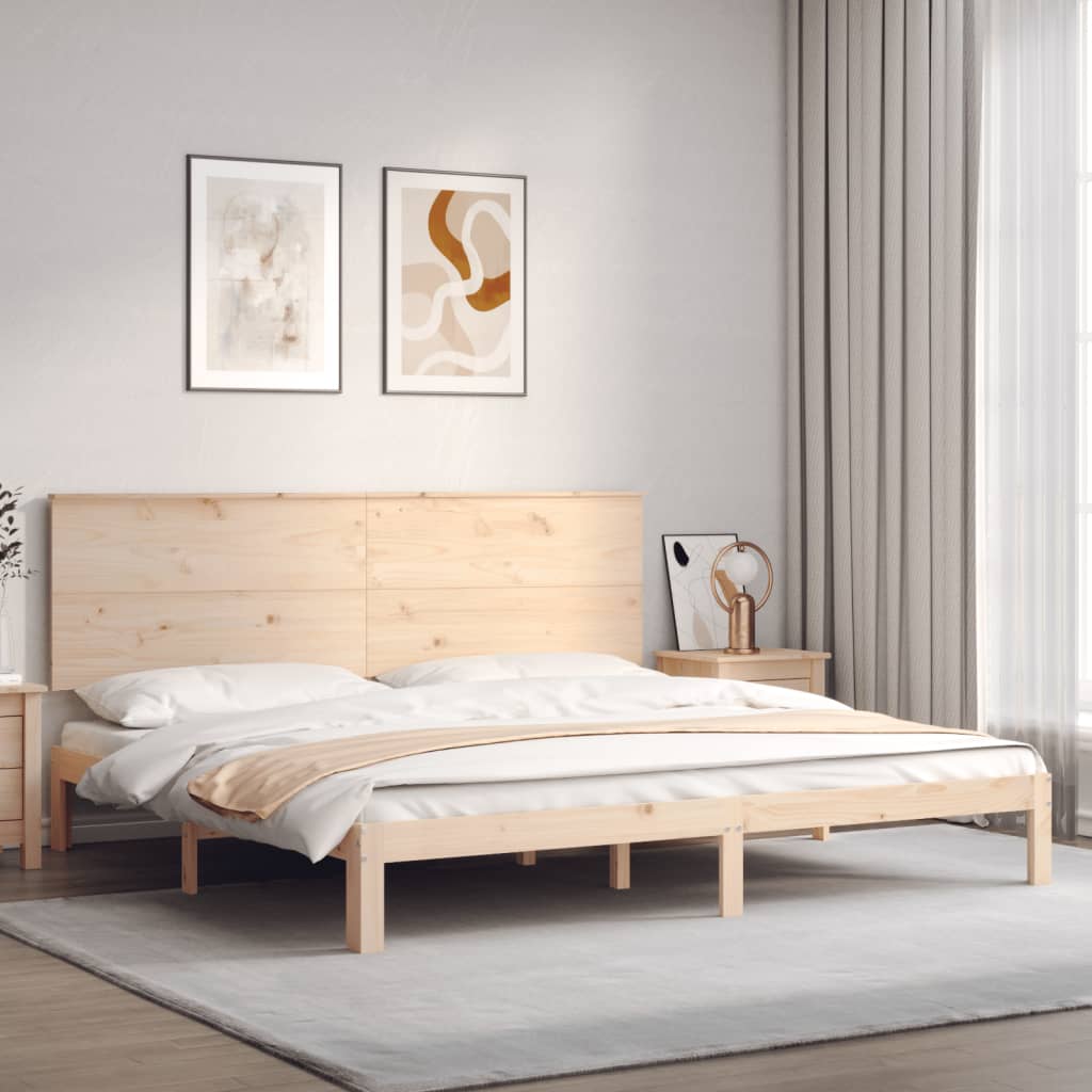 Bed Frame without Mattress 200x200 cm Solid Wood Pine