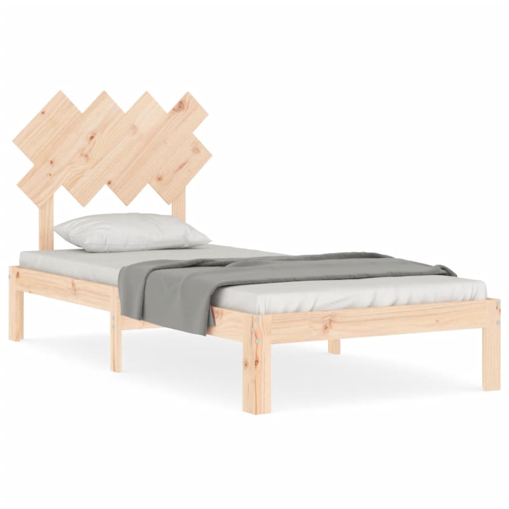 Bed Frame without Mattress Single Solid Wood Pine