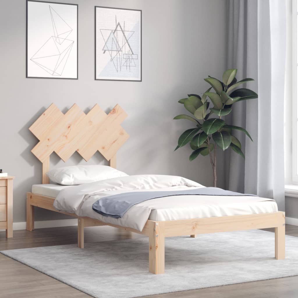 Bed Frame without Mattress Single Solid Wood Pine