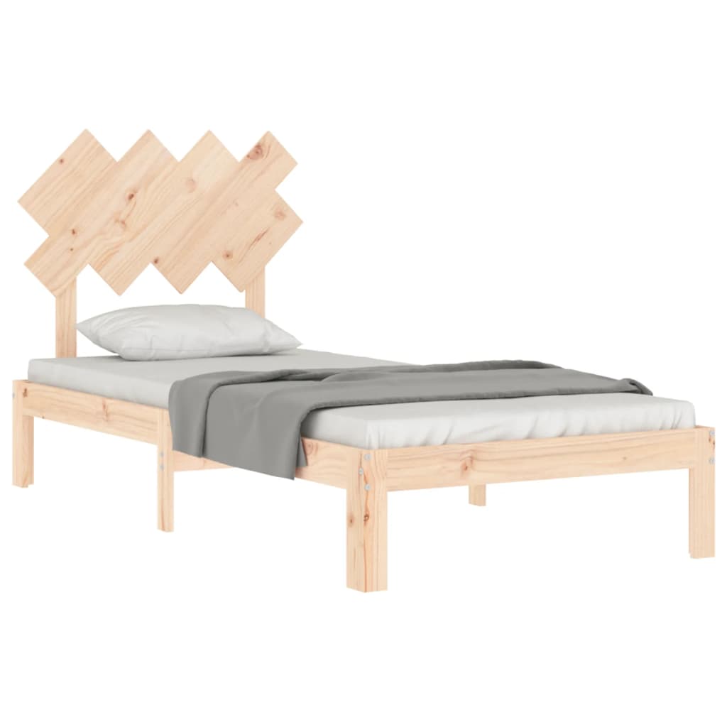 Bed Frame without Mattress Single Solid Wood Pine