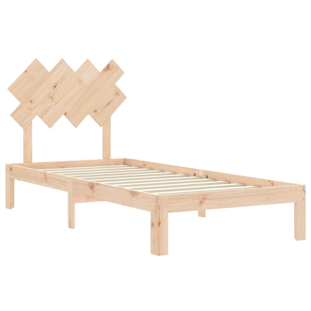 Bed Frame without Mattress Single Solid Wood Pine