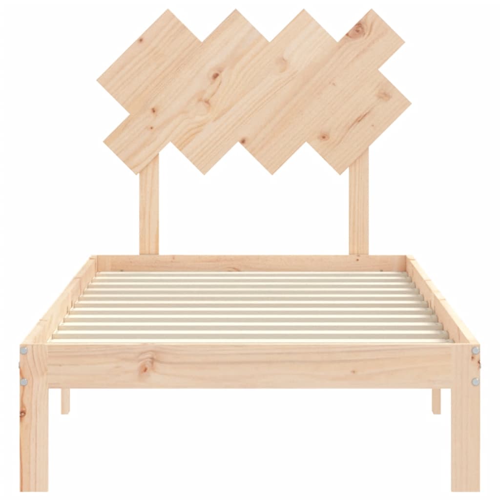 Bed Frame without Mattress Single Solid Wood Pine