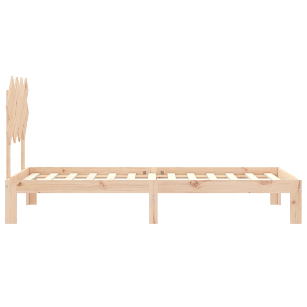 Bed Frame without Mattress Single Solid Wood Pine
