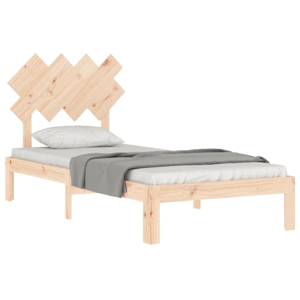 Bed Frame without Mattress 90x200 cm Solid Wood Pine
