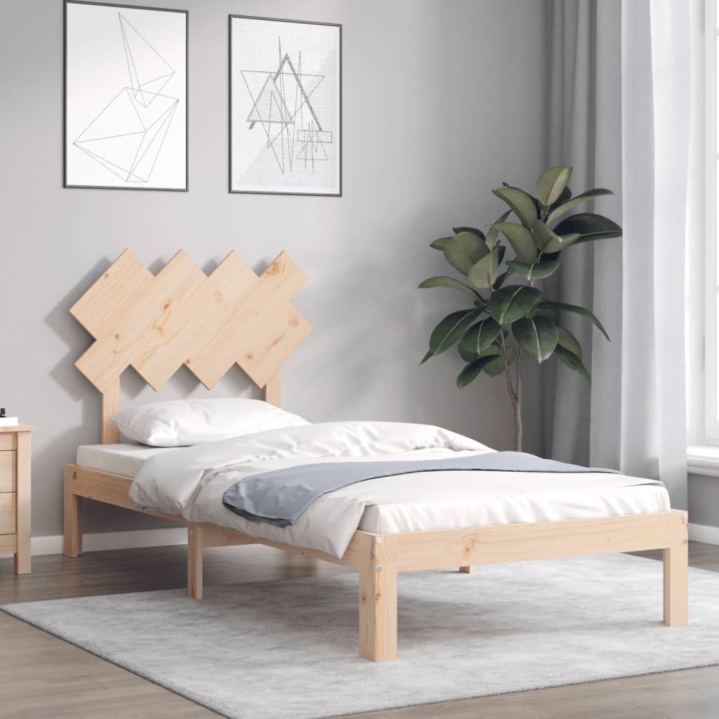 Bed Frame without Mattress 90x200 cm Solid Wood Pine