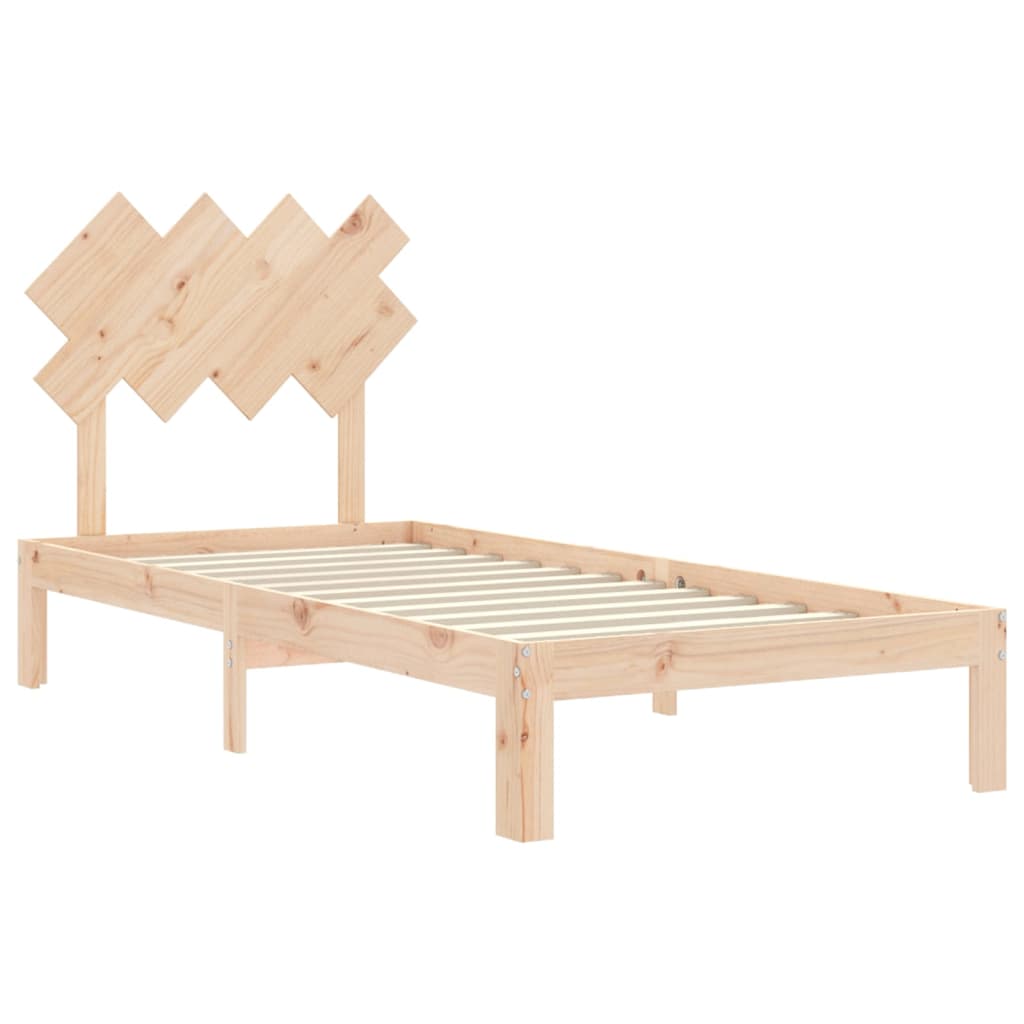 Bed Frame without Mattress 90x200 cm Solid Wood Pine