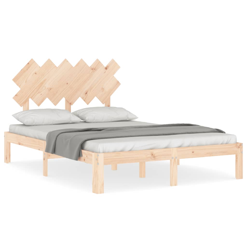 Bed Frame without Mattress 120x200 cm Solid Wood Pine