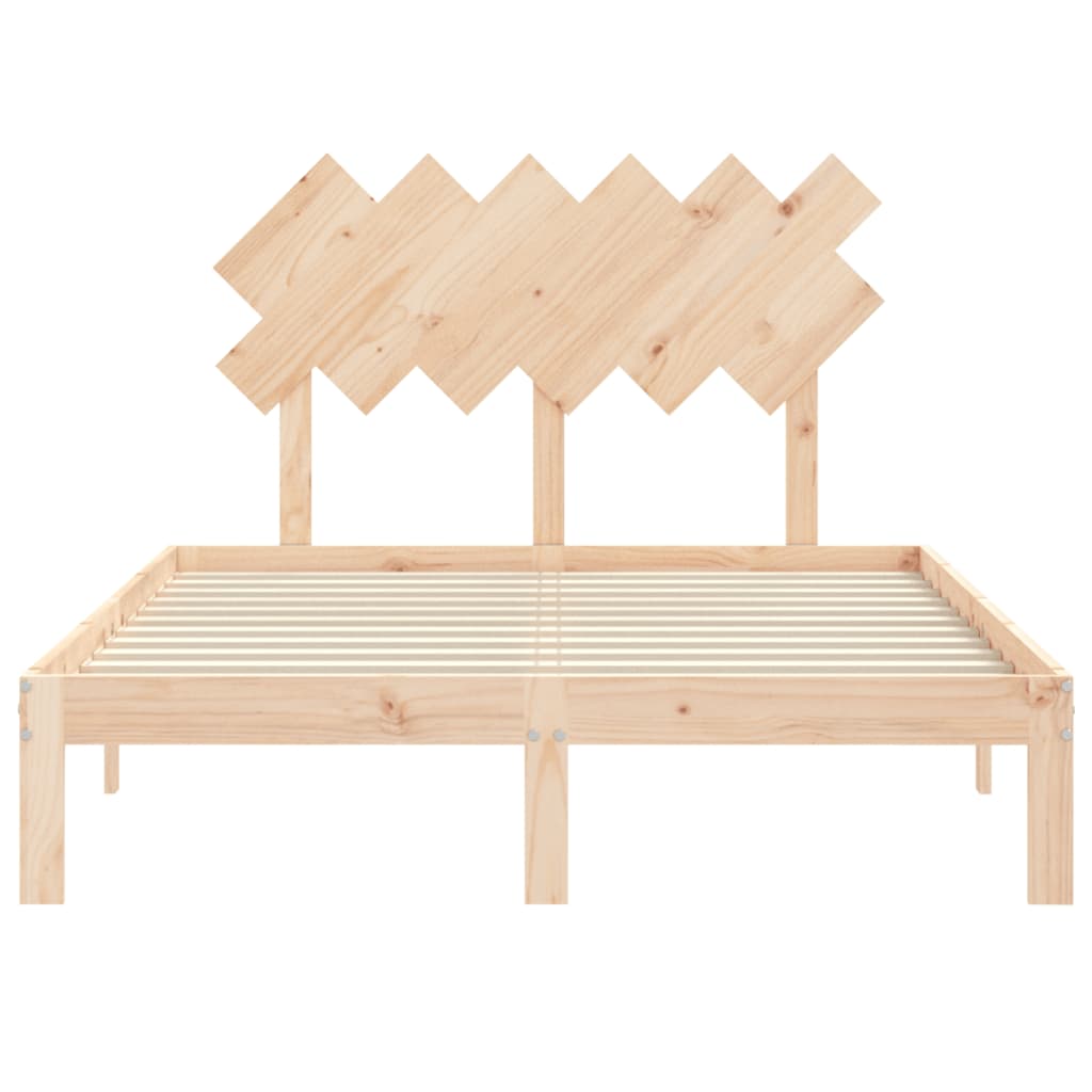 Bed Frame without Mattress 120x200 cm Solid Wood Pine