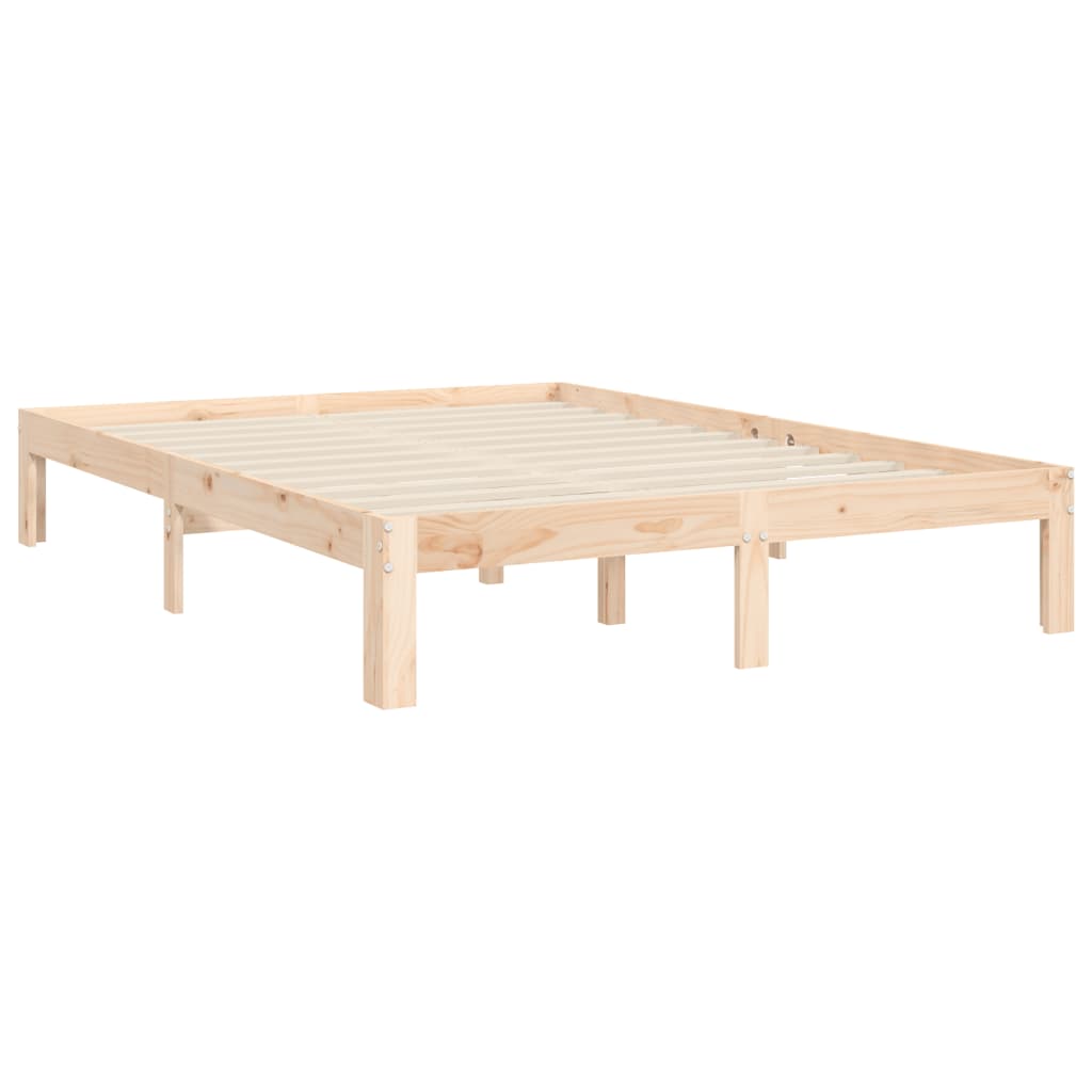 Bed Frame without Mattress 120x200 cm Solid Wood Pine