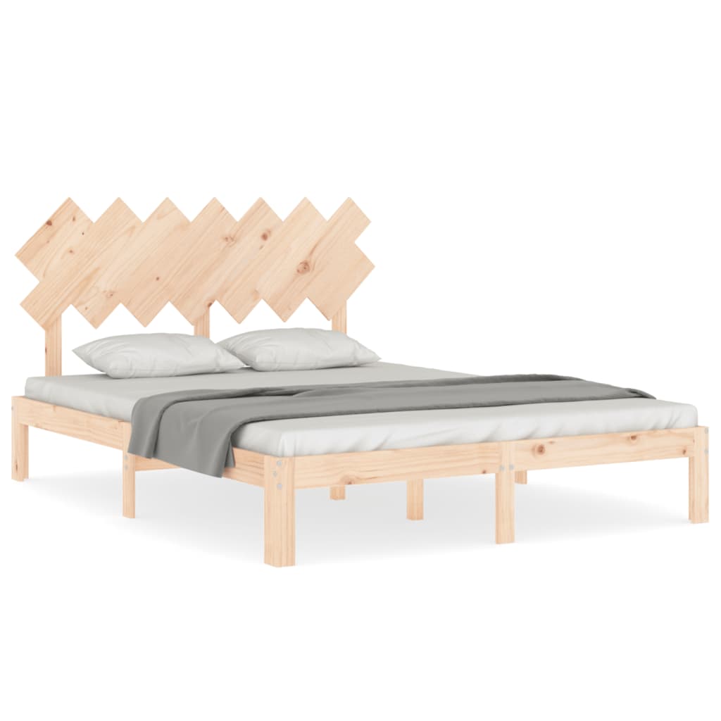 Bed Frame without Mattress 140x200 cm Solid Wood Pine
