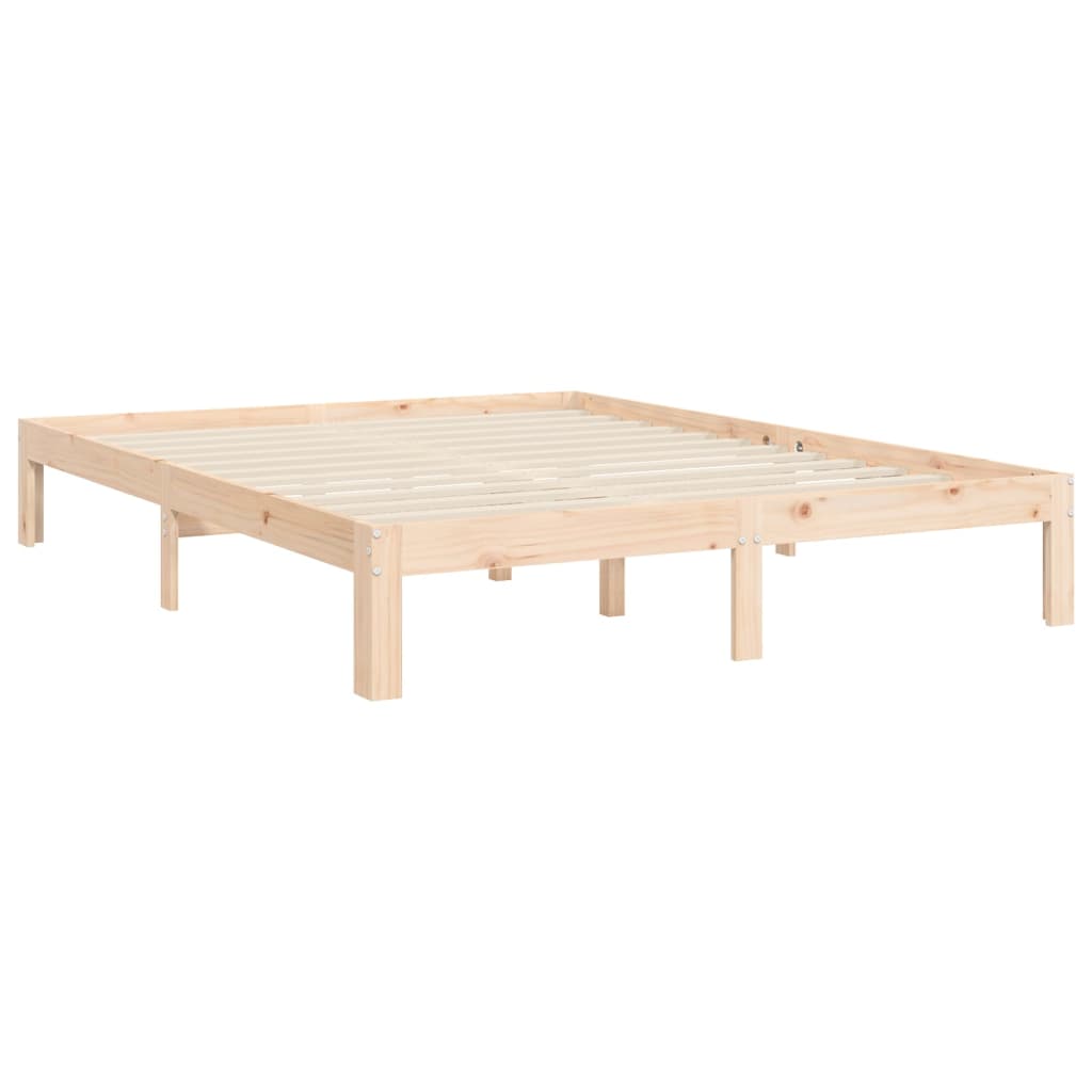 Bed Frame without Mattress King Size Solid Wood Pine