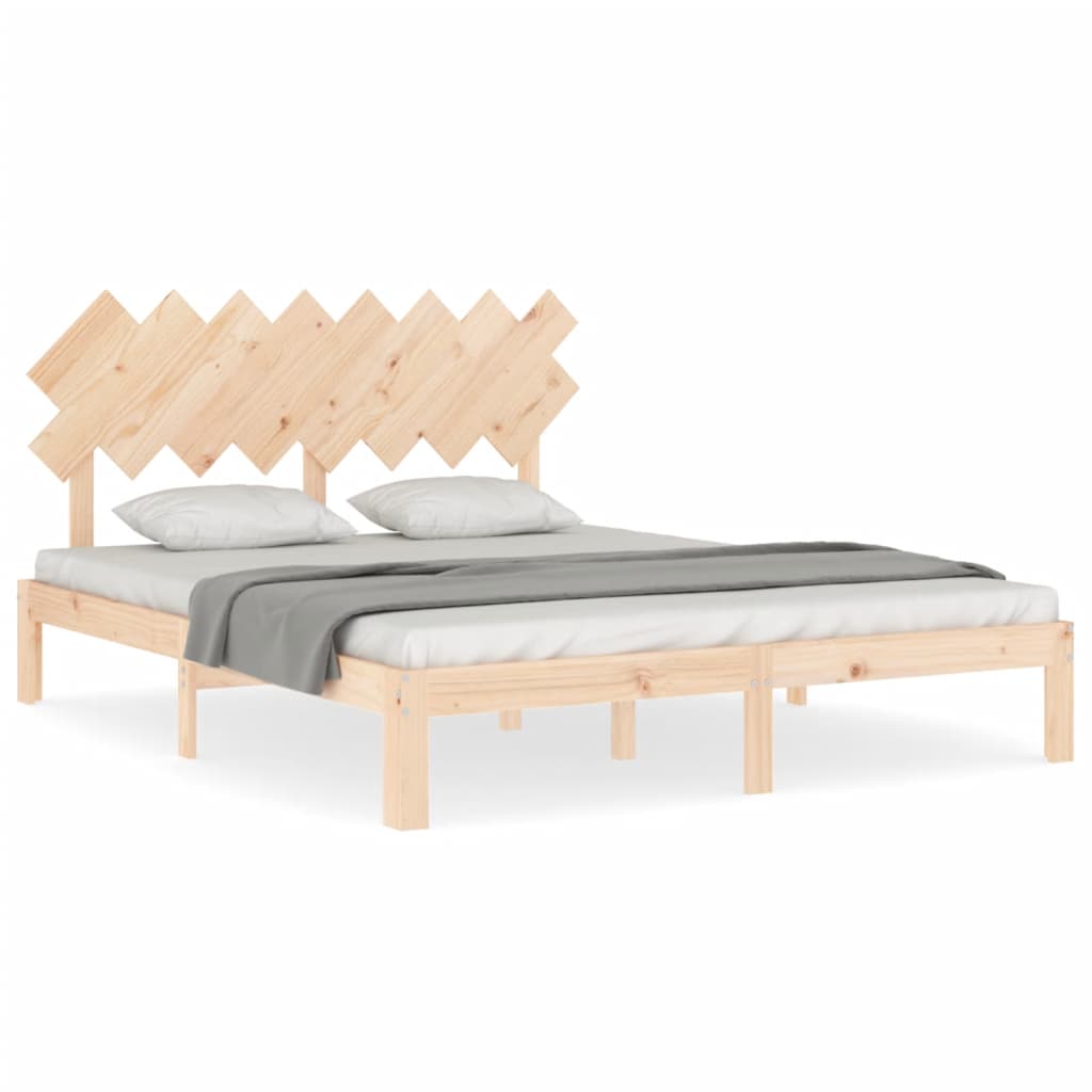Bed Frame without Mattress 160x200 cm Solid Wood Pine