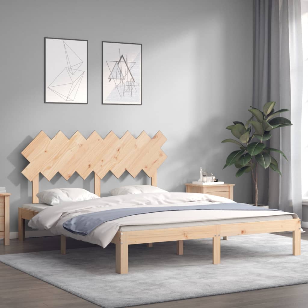 Bed Frame without Mattress 160x200 cm Solid Wood Pine