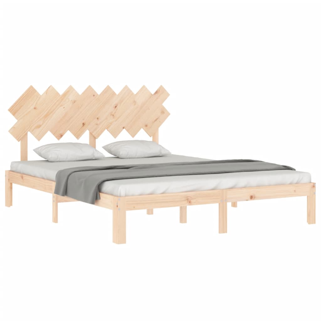 Bed Frame without Mattress 160x200 cm Solid Wood Pine