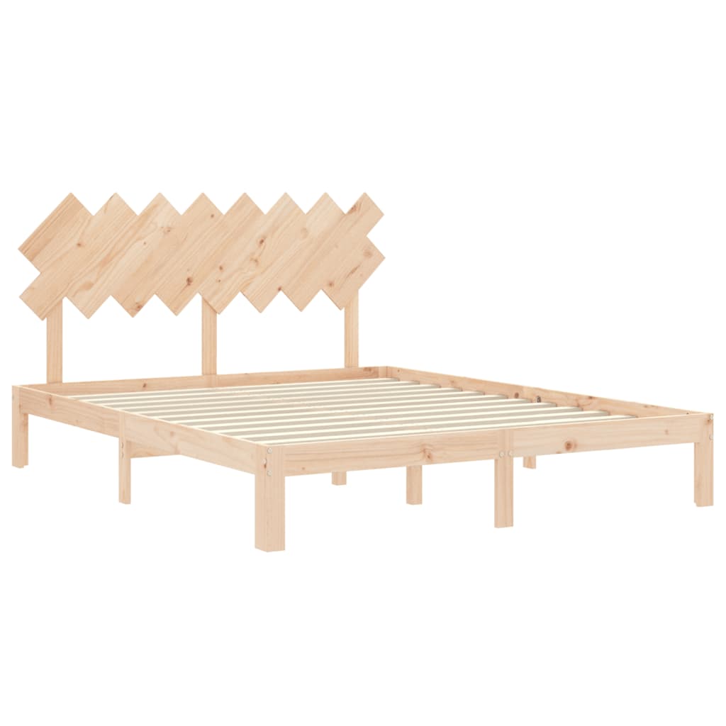 Bed Frame without Mattress 160x200 cm Solid Wood Pine
