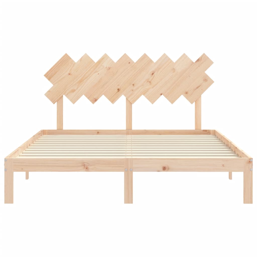 Bed Frame without Mattress 160x200 cm Solid Wood Pine