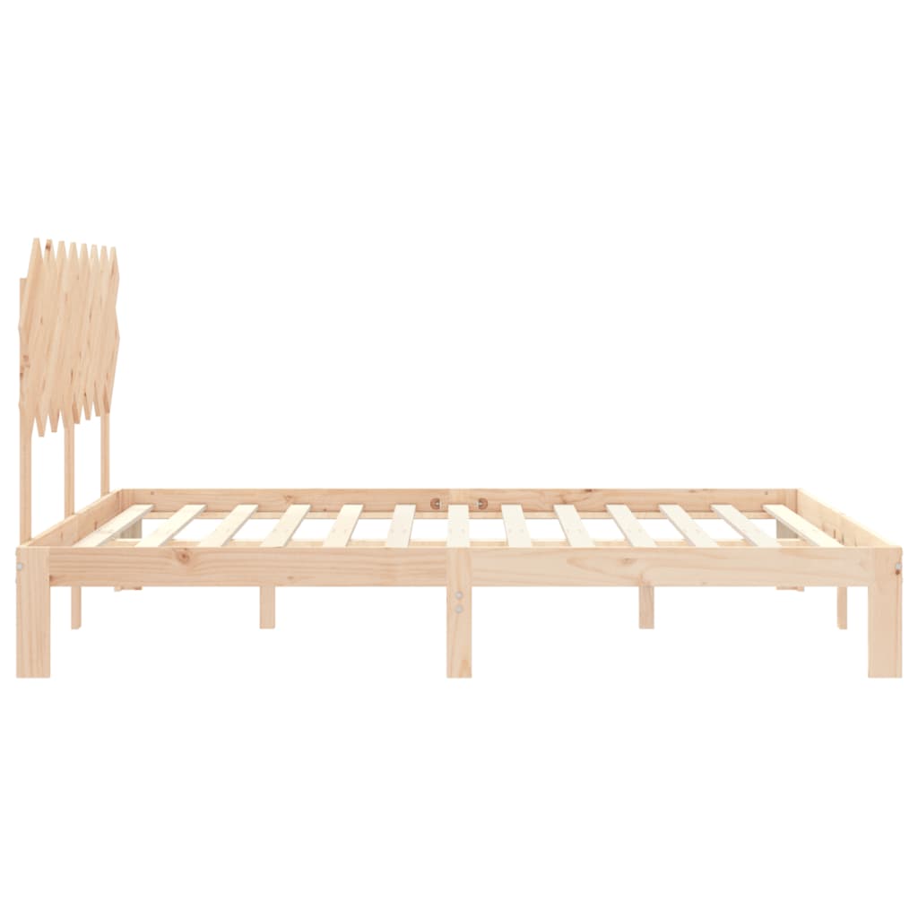 Bed Frame without Mattress 160x200 cm Solid Wood Pine