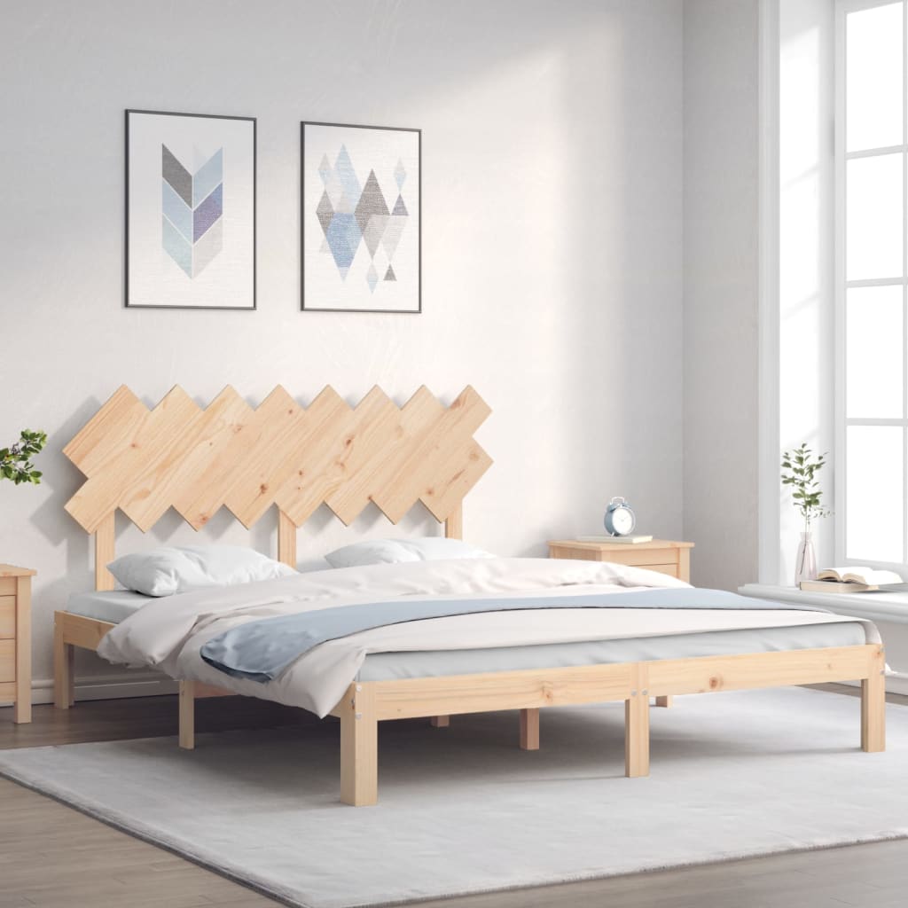 Bed Frame without Mattress 160x200 cm Solid Wood Pine