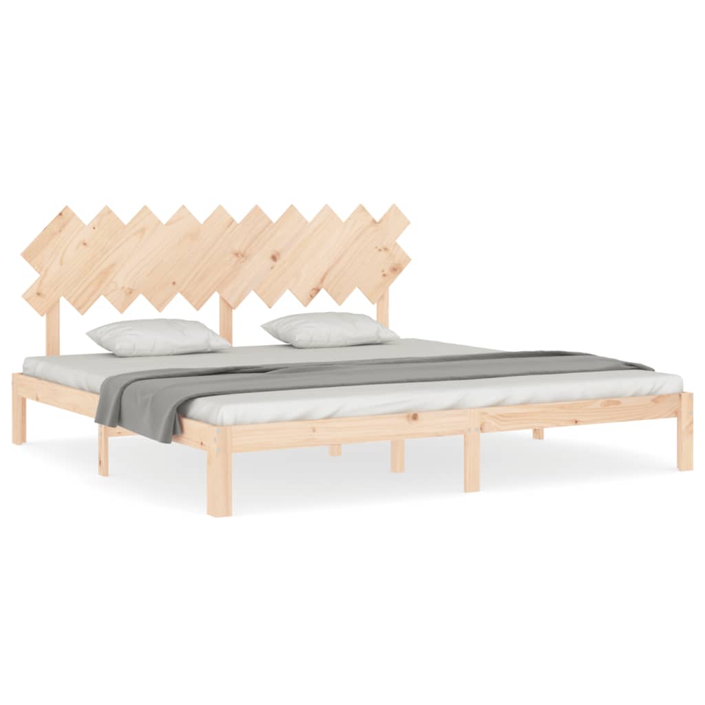 Bed Frame without Mattress 200x200 cm Solid Wood Pine