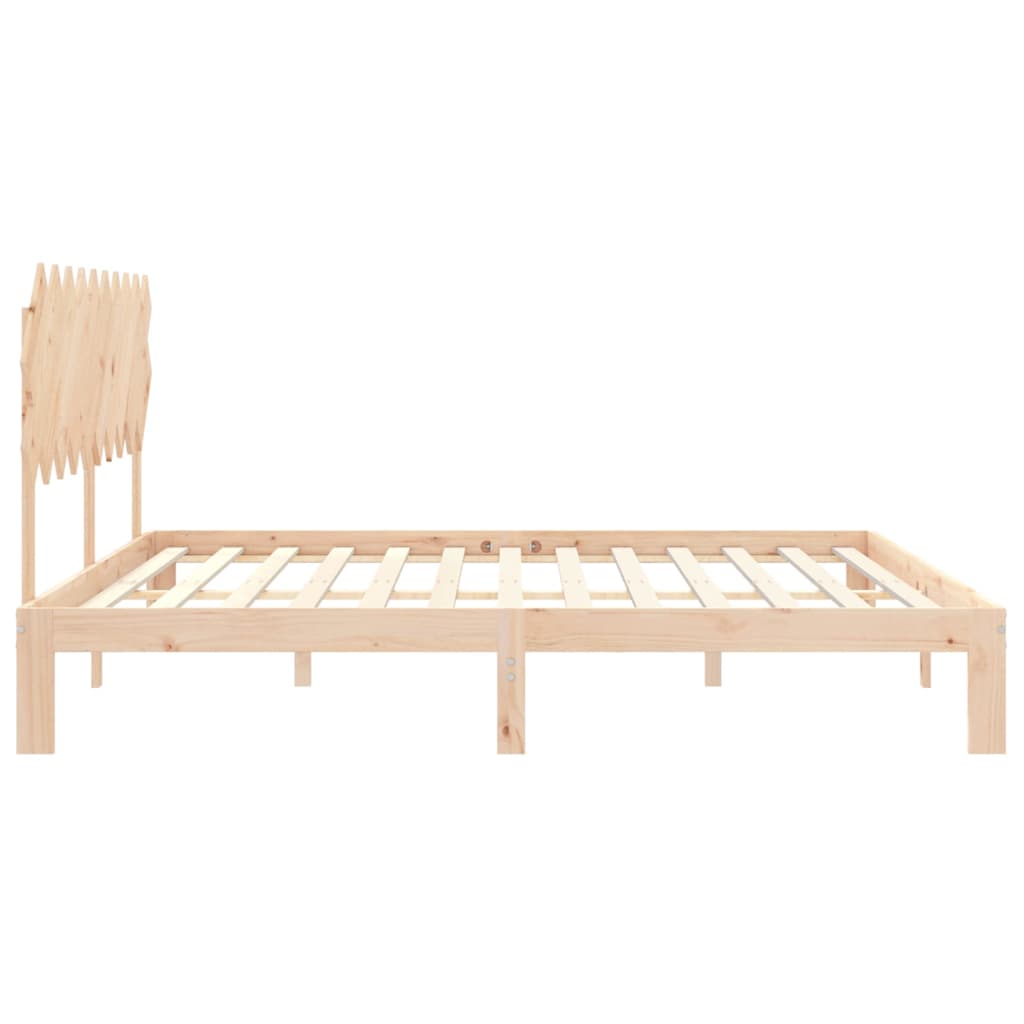 Bed Frame without Mattress 200x200 cm Solid Wood Pine
