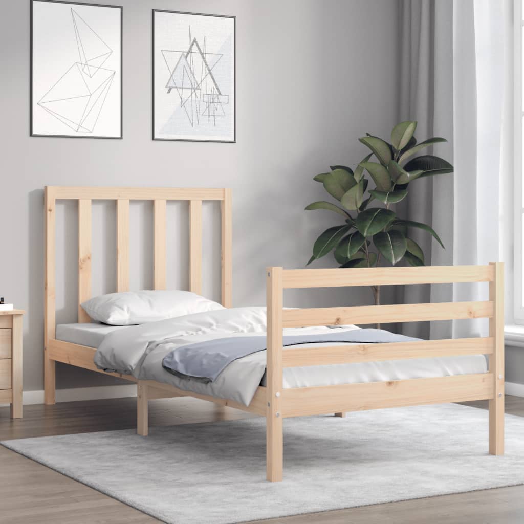 Bed Frame without Mattress Small Single Solid Wood Pine