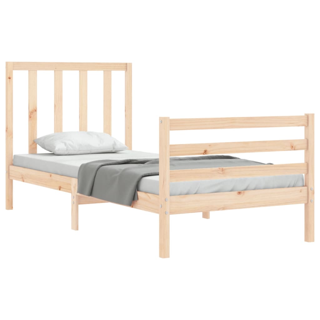 Bed Frame without Mattress Small Single Solid Wood Pine