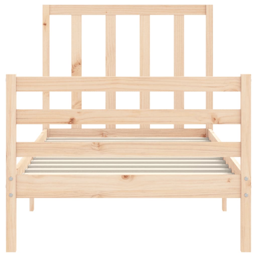 Bed Frame without Mattress Single Solid Wood Pine