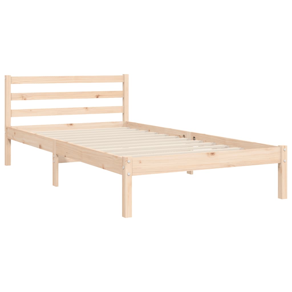 Bed Frame without Mattress Single Solid Wood Pine