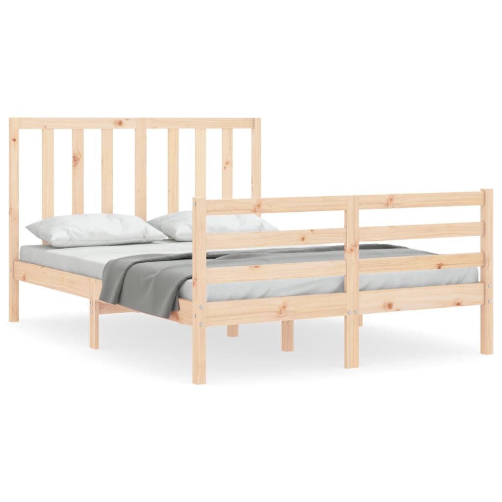 Bed Frame without Mattress Small Double Solid Wood Pine