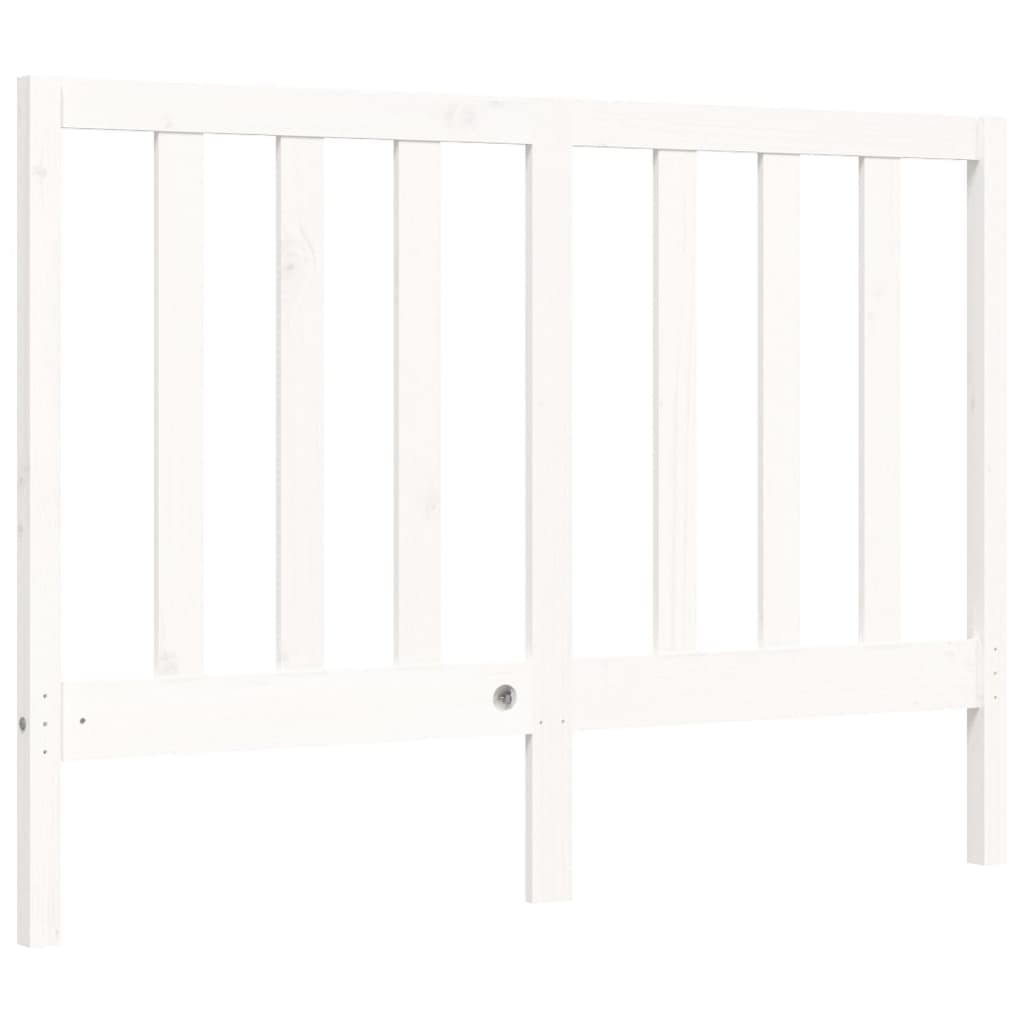 Bed Frame without Mattress White 140x190 cm Solid Wood Pine