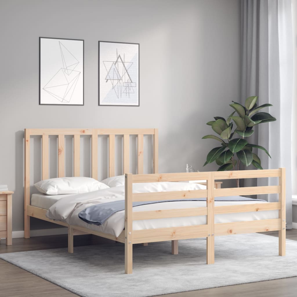 Bed Frame without Mattress 120x200 cm Solid Wood Pine