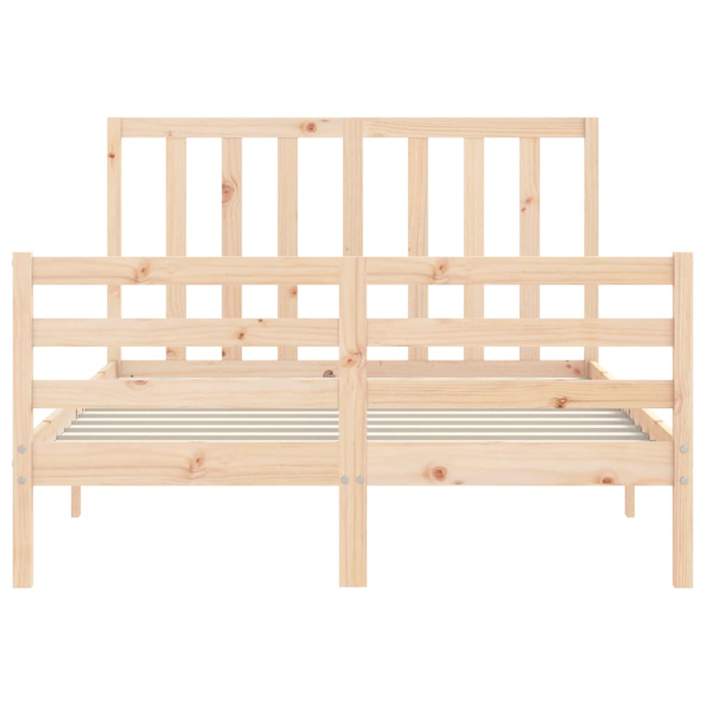 Bed Frame without Mattress 120x200 cm Solid Wood Pine
