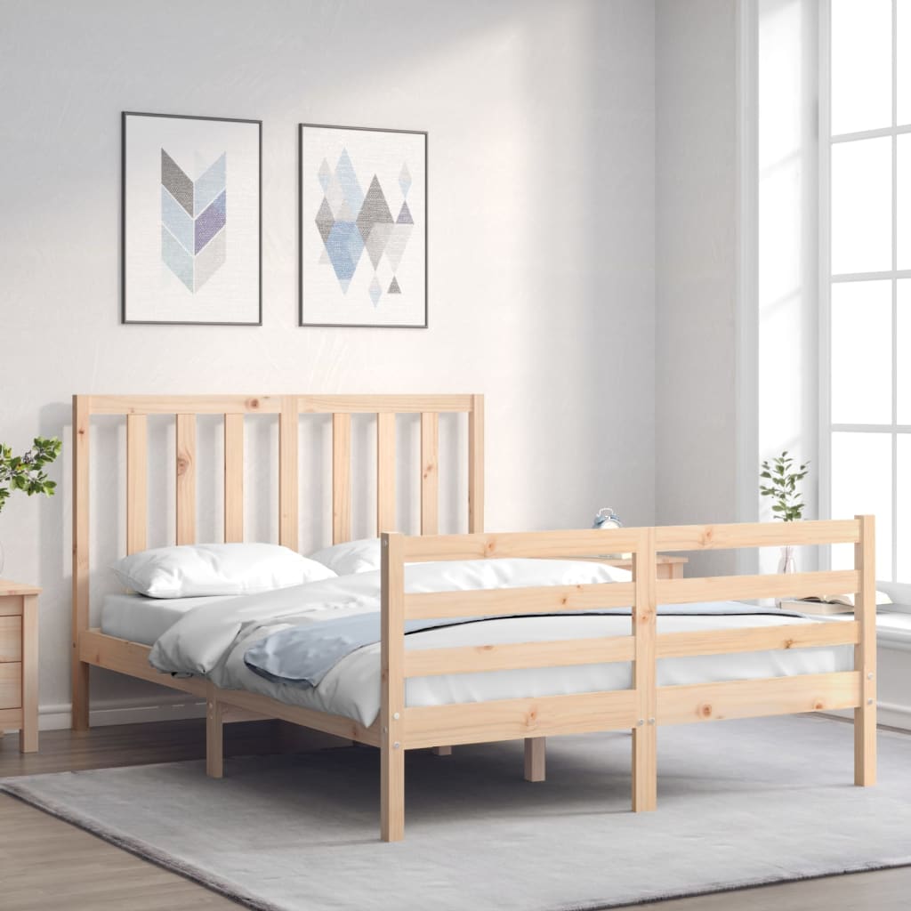 Bed Frame without Mattress 120x200 cm Solid Wood Pine