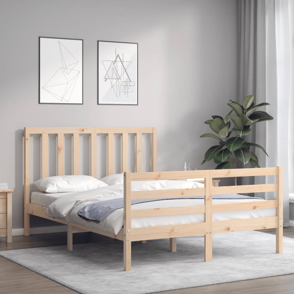 Bed Frame without Mattress 140x200 cm Solid Wood Pine