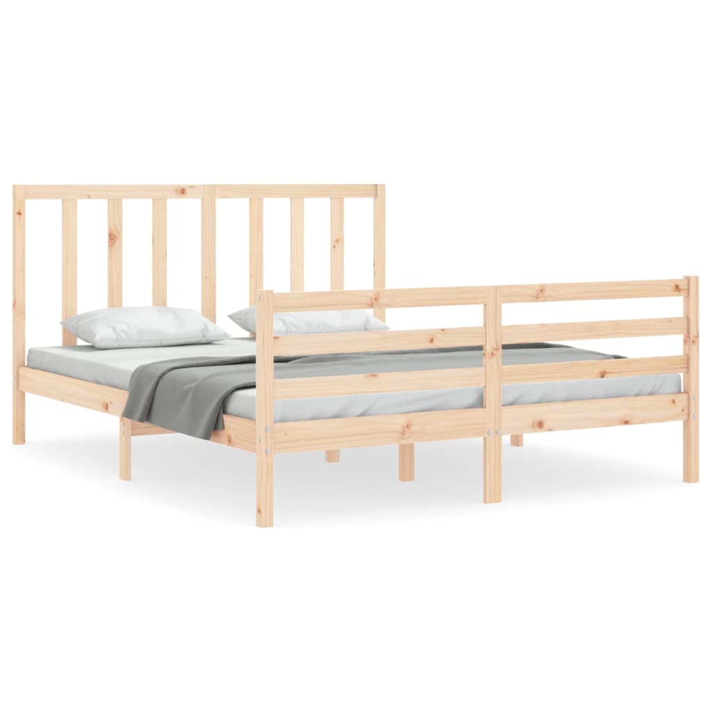Bed Frame without Mattress 160x200 cm Solid Wood Pine