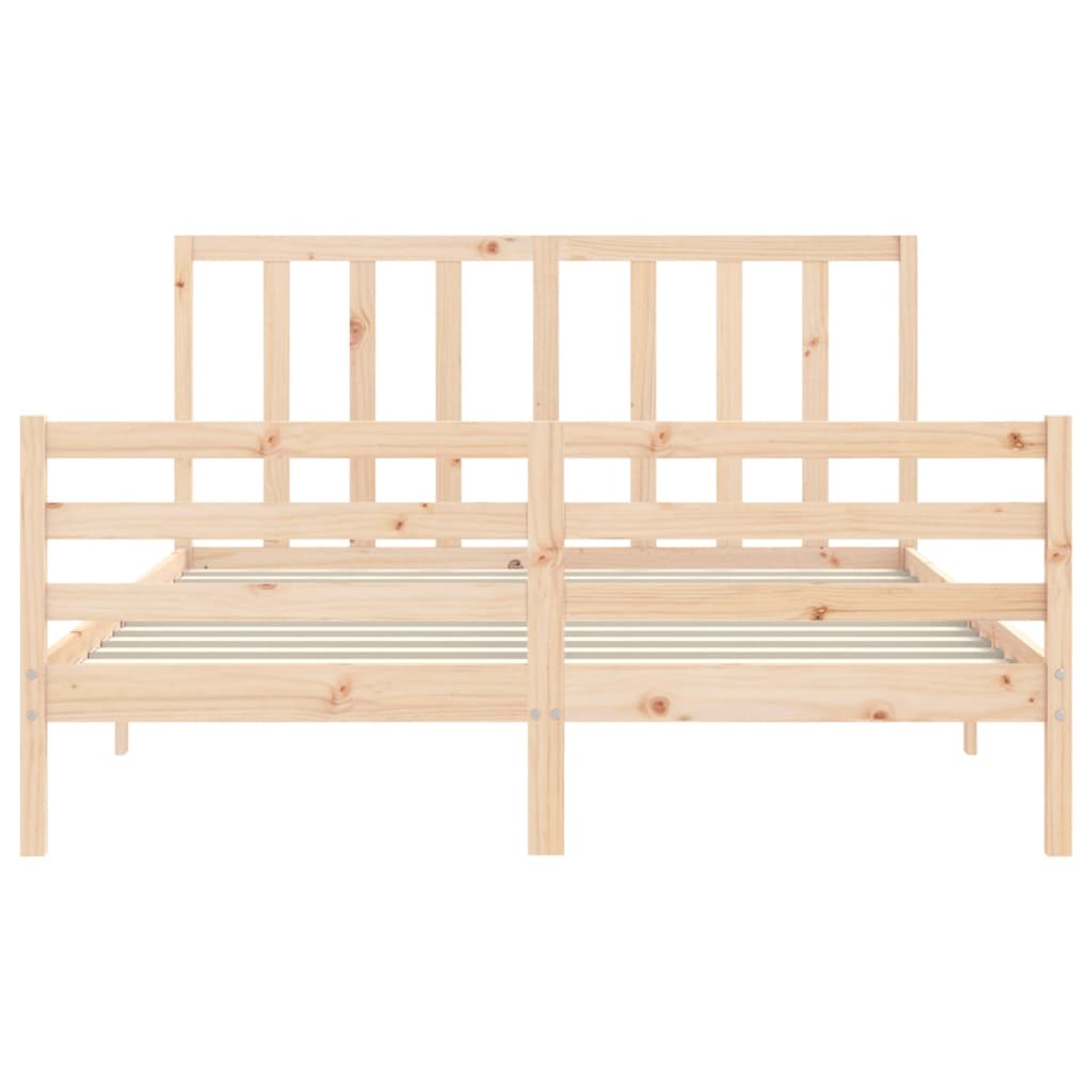 Bed Frame without Mattress 160x200 cm Solid Wood Pine
