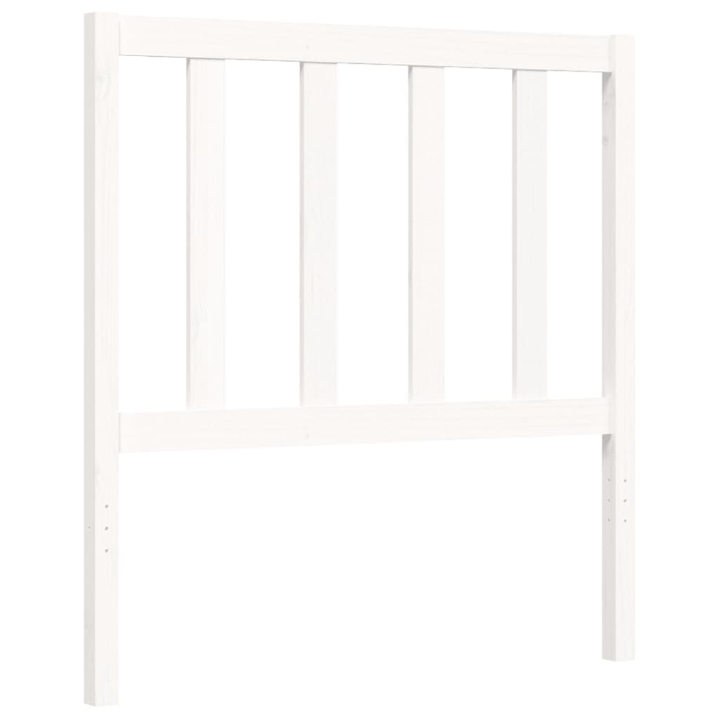Bed Frame without Mattress White Small Single Solid Wood Pine