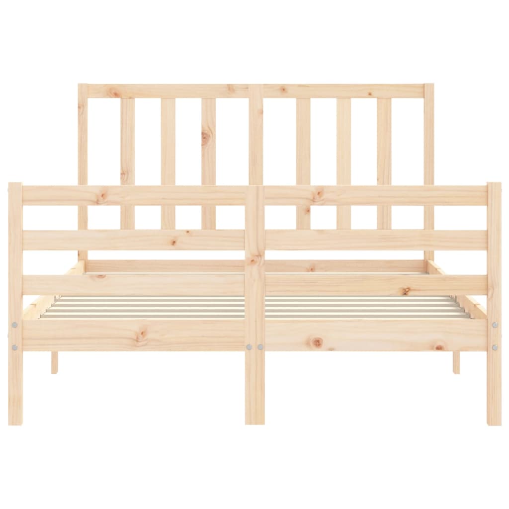 Bed Frame without Mattress Small Double Solid Wood Pine