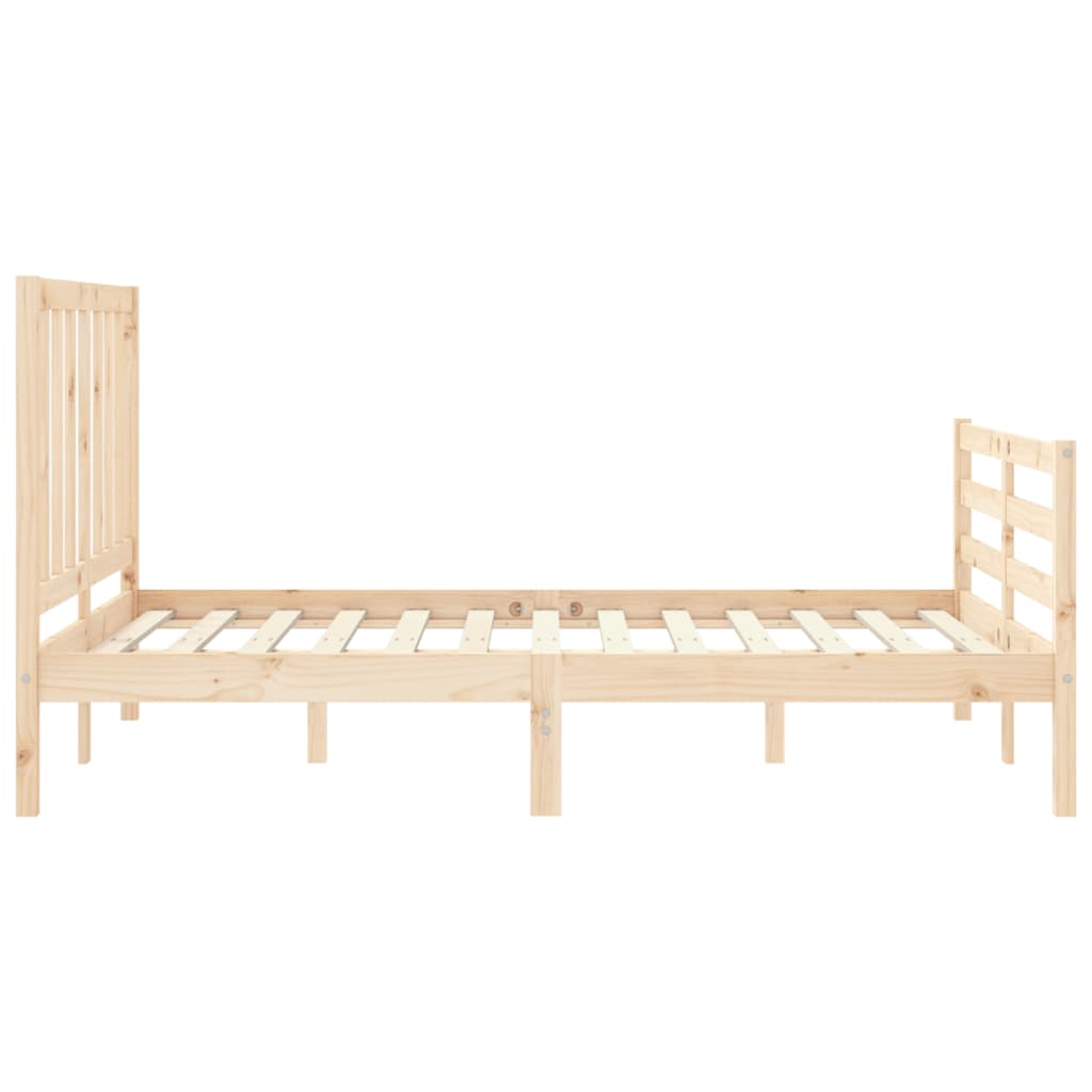 Bed Frame without Mattress 140x190 cm Solid Wood Pine