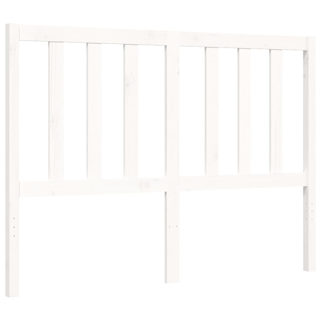 Bed Frame without Mattress White 140x190 cm Solid Wood Pine