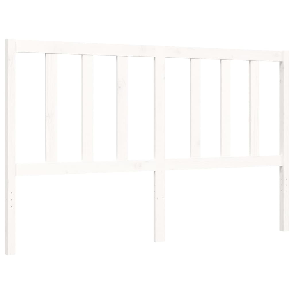 Bed Frame without Mattress White 160x200 cm Solid Wood Pine