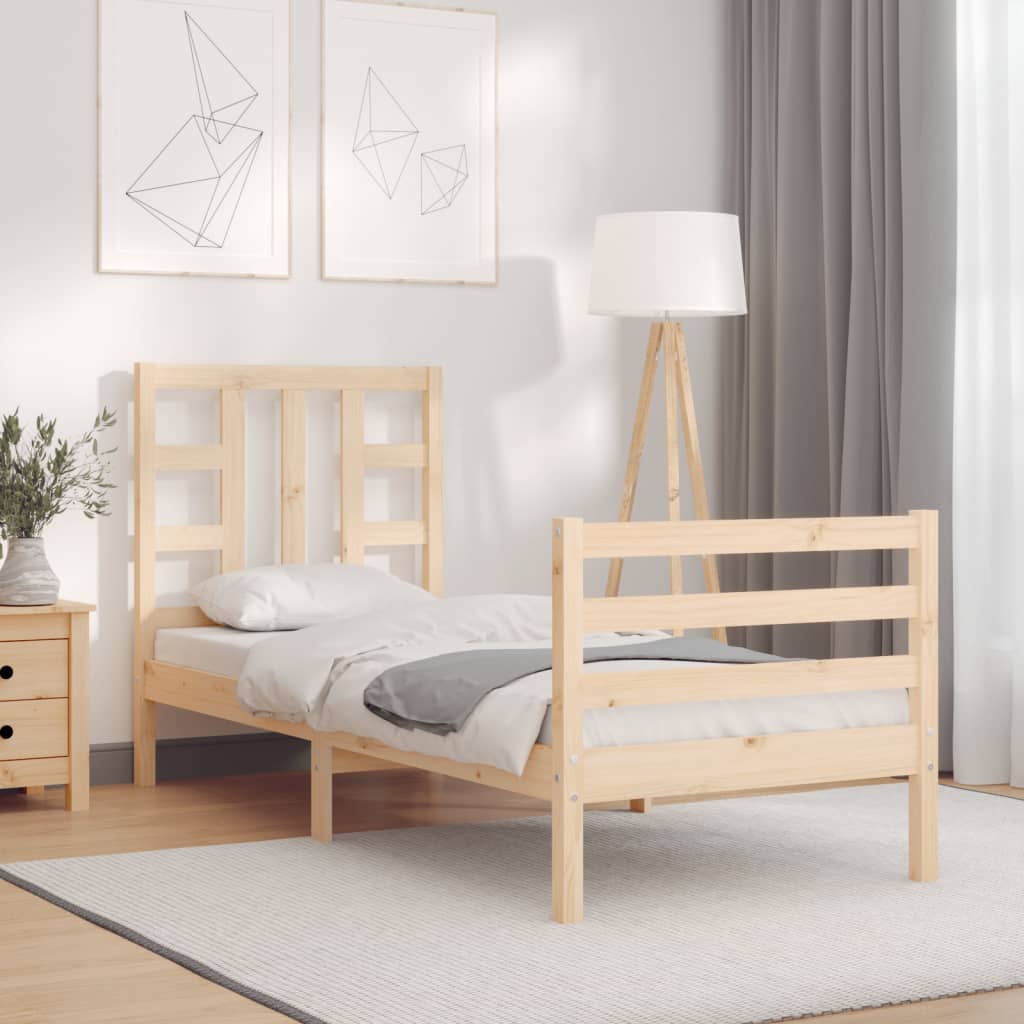 Bed Frame without Mattress Small Single Solid Wood Pine