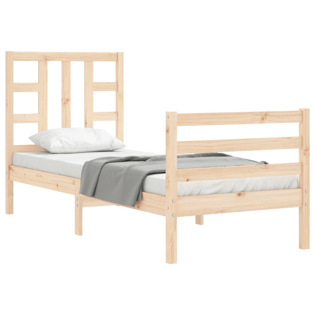 Bed Frame without Mattress Small Single Solid Wood Pine