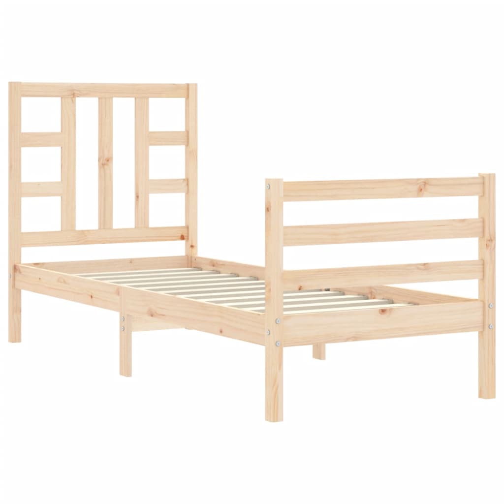 Bed Frame without Mattress Small Single Solid Wood Pine
