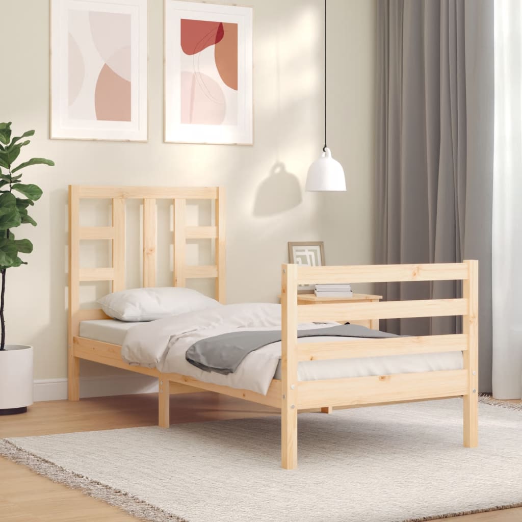 Bed Frame without Mattress Small Single Solid Wood Pine