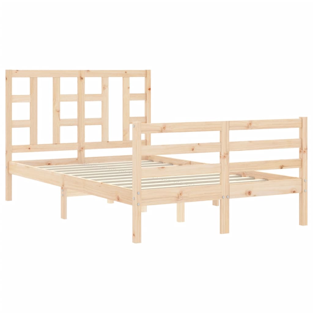 Bed Frame without Mattress 120x200 cm Solid Wood