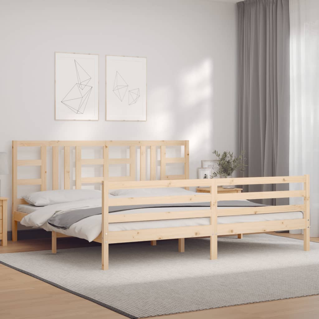 Bed Frame without Mattress 200x200 cm Solid Wood