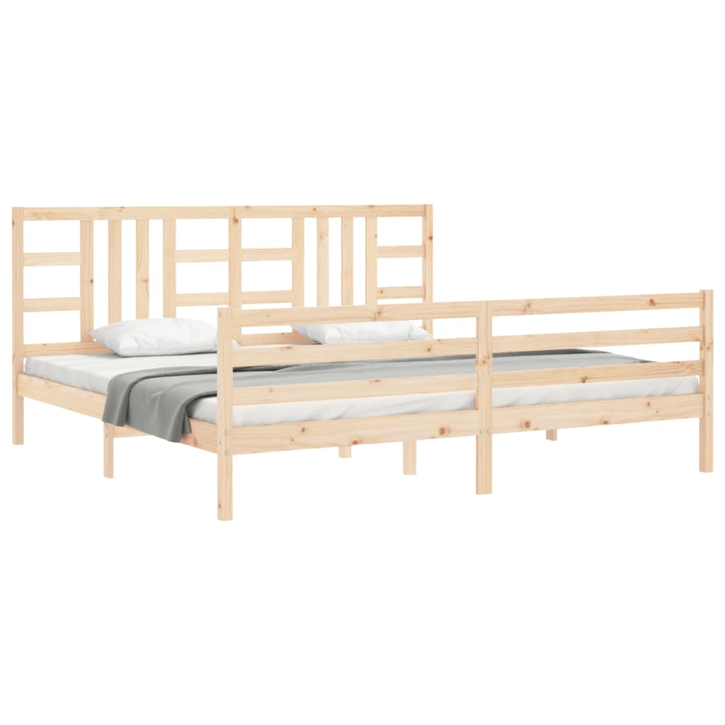 Bed Frame without Mattress 200x200 cm Solid Wood