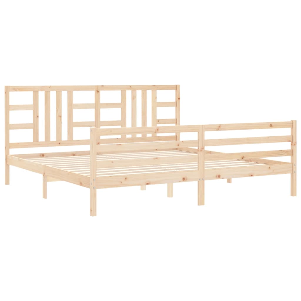 Bed Frame without Mattress 200x200 cm Solid Wood